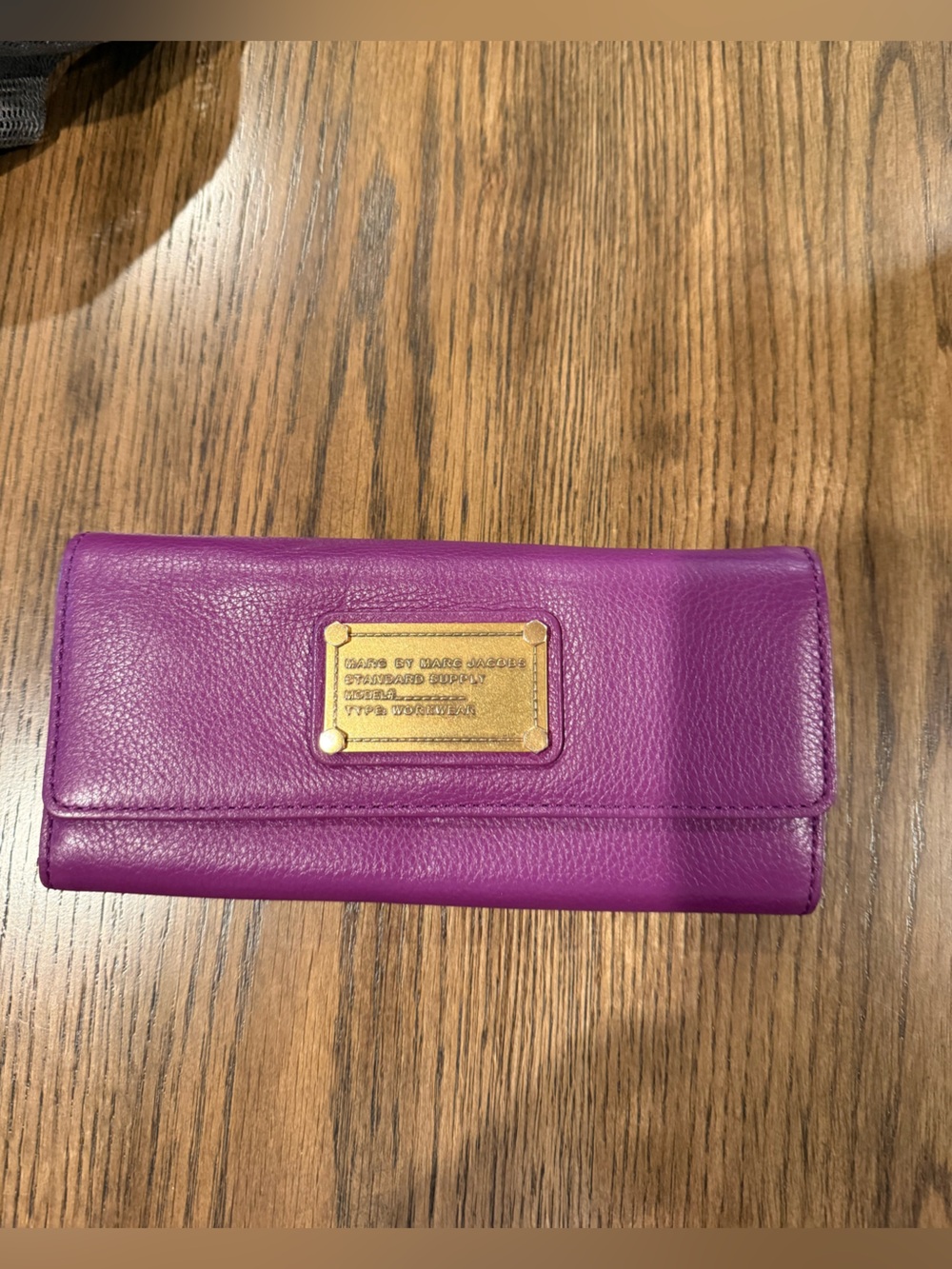 Marc by Marc Jacobs Purple Leather Continental Wallet Gold Hardware EUC